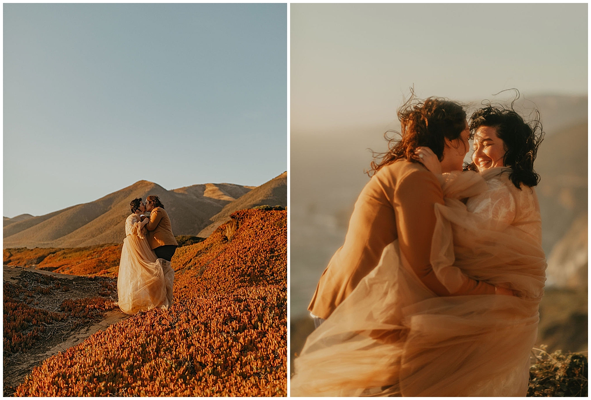 Ashlee and Amy's LGBTQ big sur elopement photos by Nadeen Sparks Photography